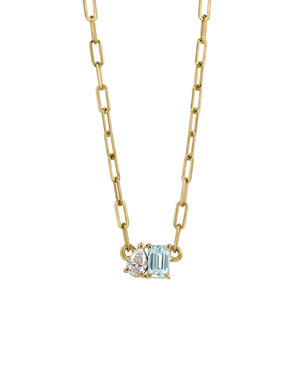 Bridget Aquamarine Toi et Moi Necklace - Image 3