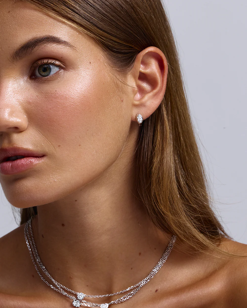 Cleo Marquise Diamond Huggies - Image 9