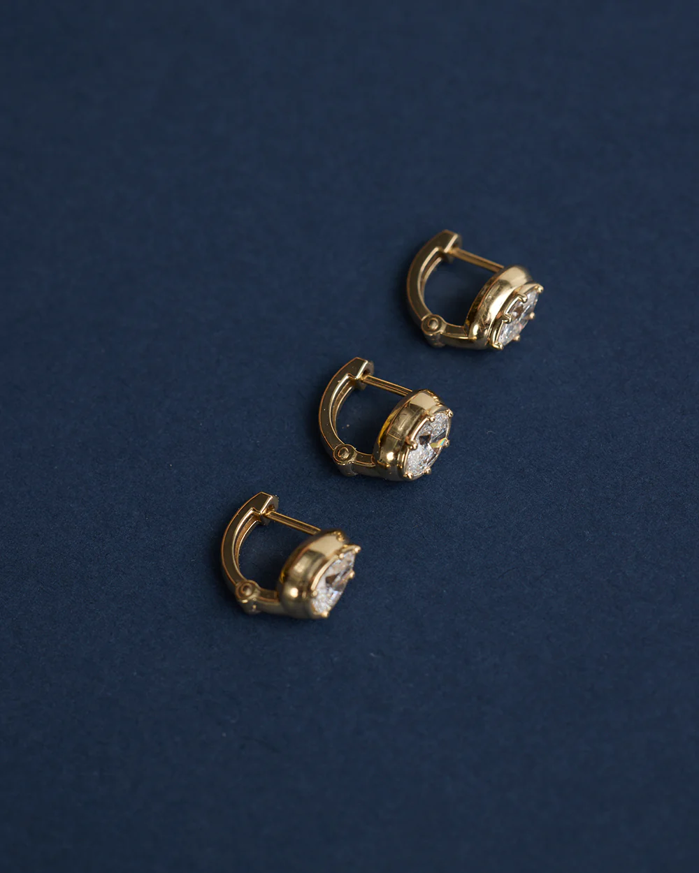 Cleo Pear Diamond Huggies - Image 16