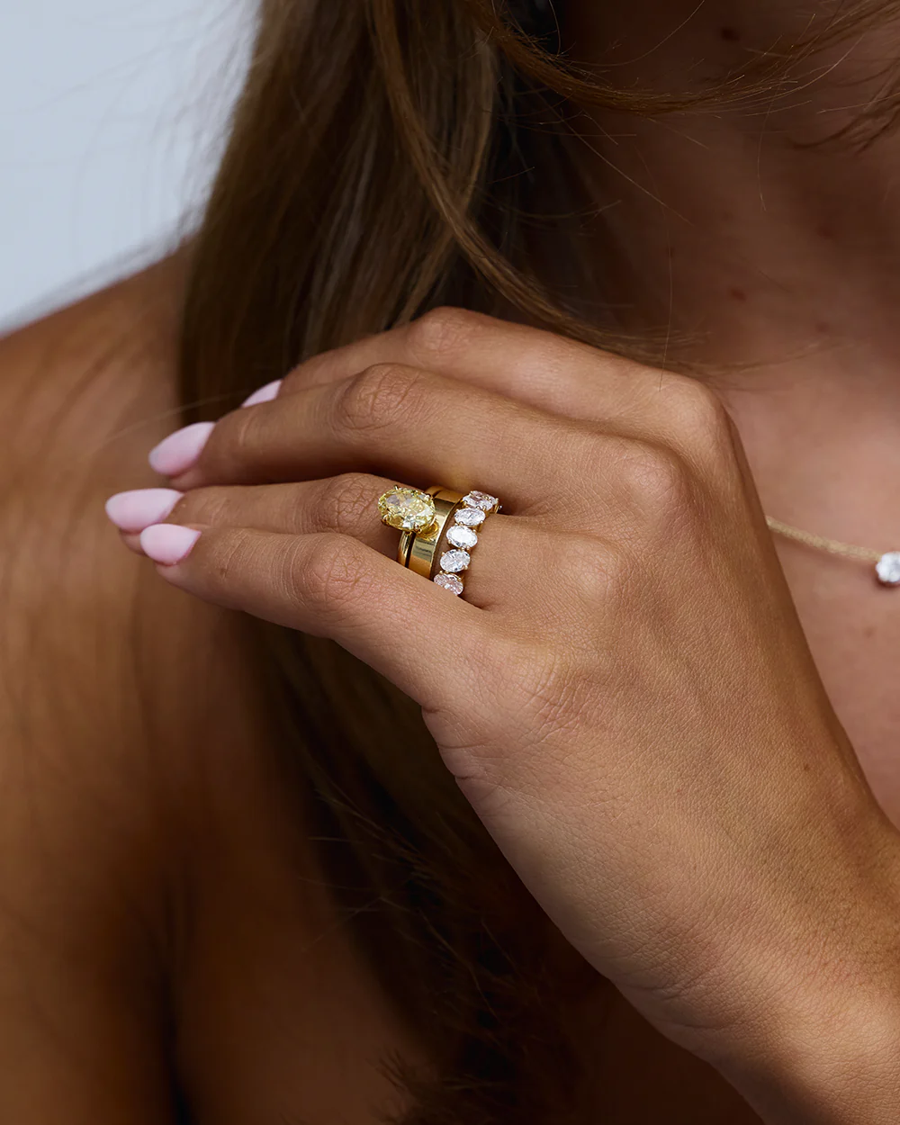 Grace 2.52ct Yellow Oval Diamond Engagement Ring - Image 6